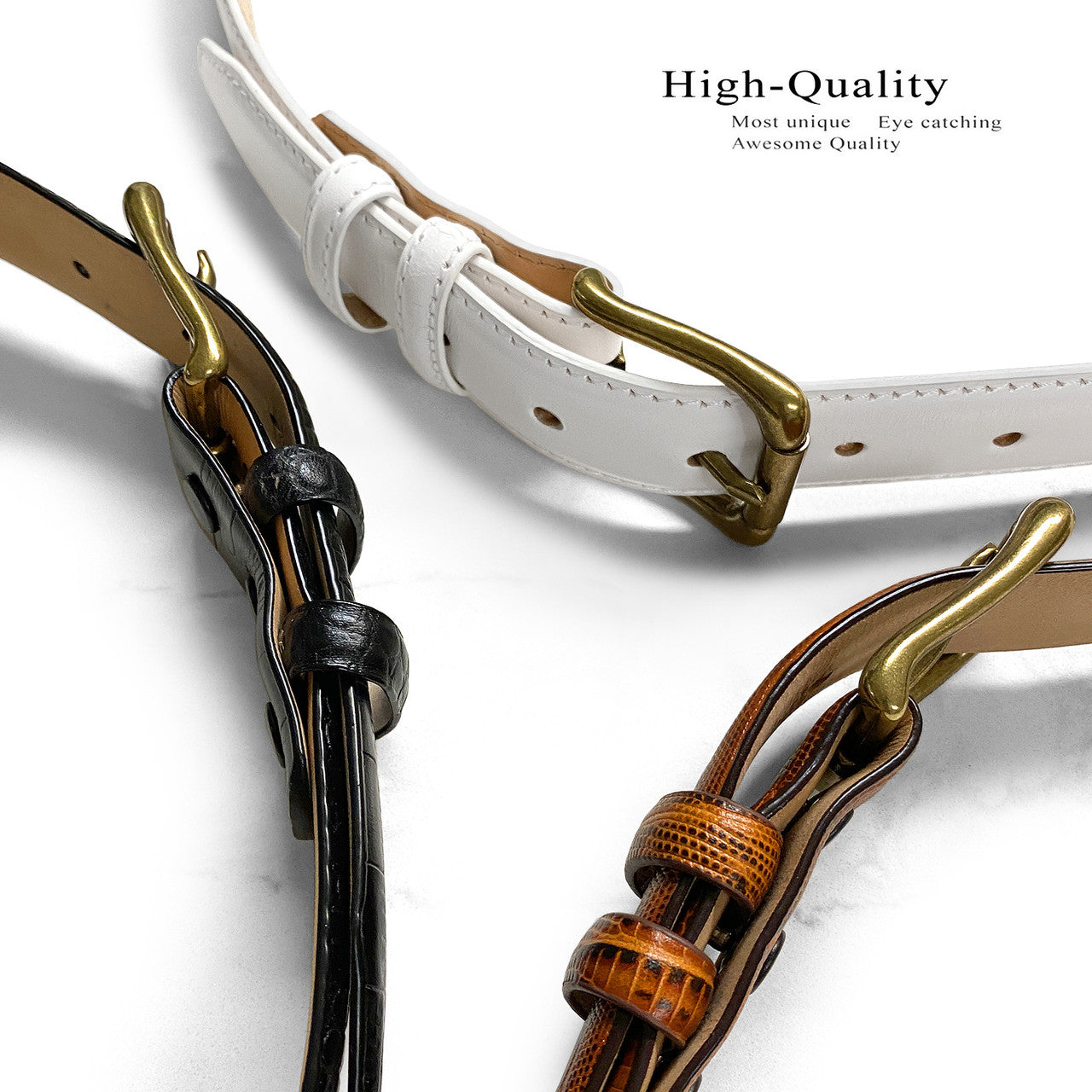 Arthur Men's Dress Belt Solid Brass Buckle Genuine Full-Grain Cowhide Leather Belt 1-1/8"(30mm) Wide