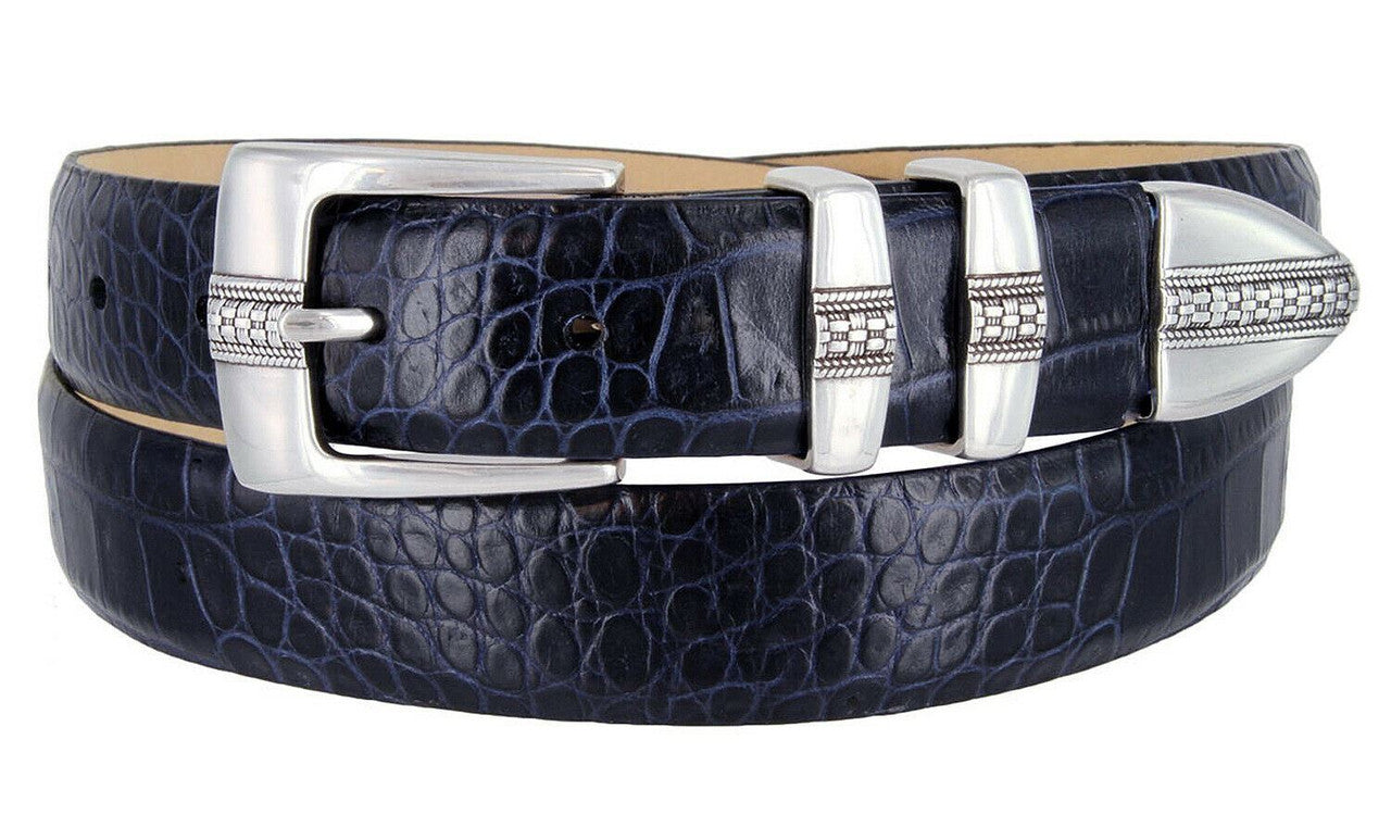 Brandon Genuine Full-Grain Cowhide Leather Designer Golf Dress Belt 1-1/8"(30mm) Wide