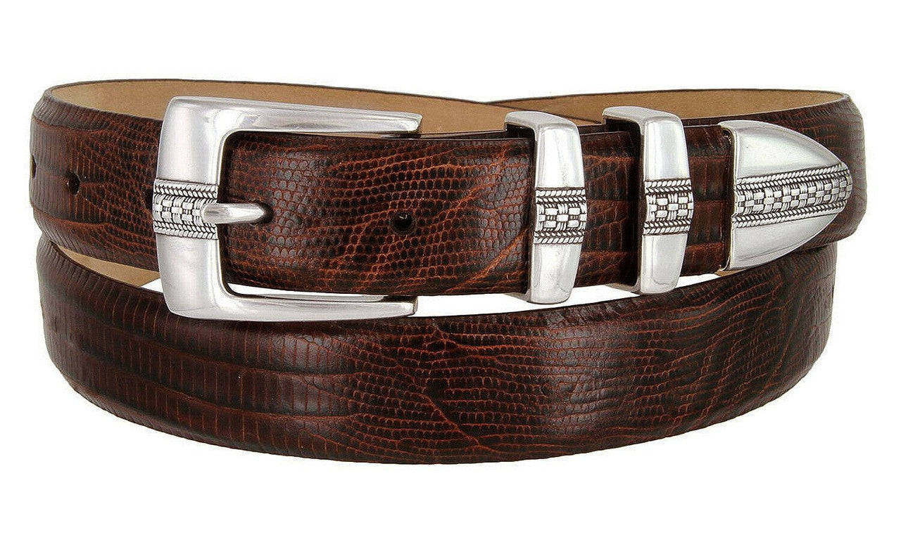Brandon Genuine Full-Grain Cowhide Leather Designer Golf Dress Belt 1-1/8"(30mm) Wide