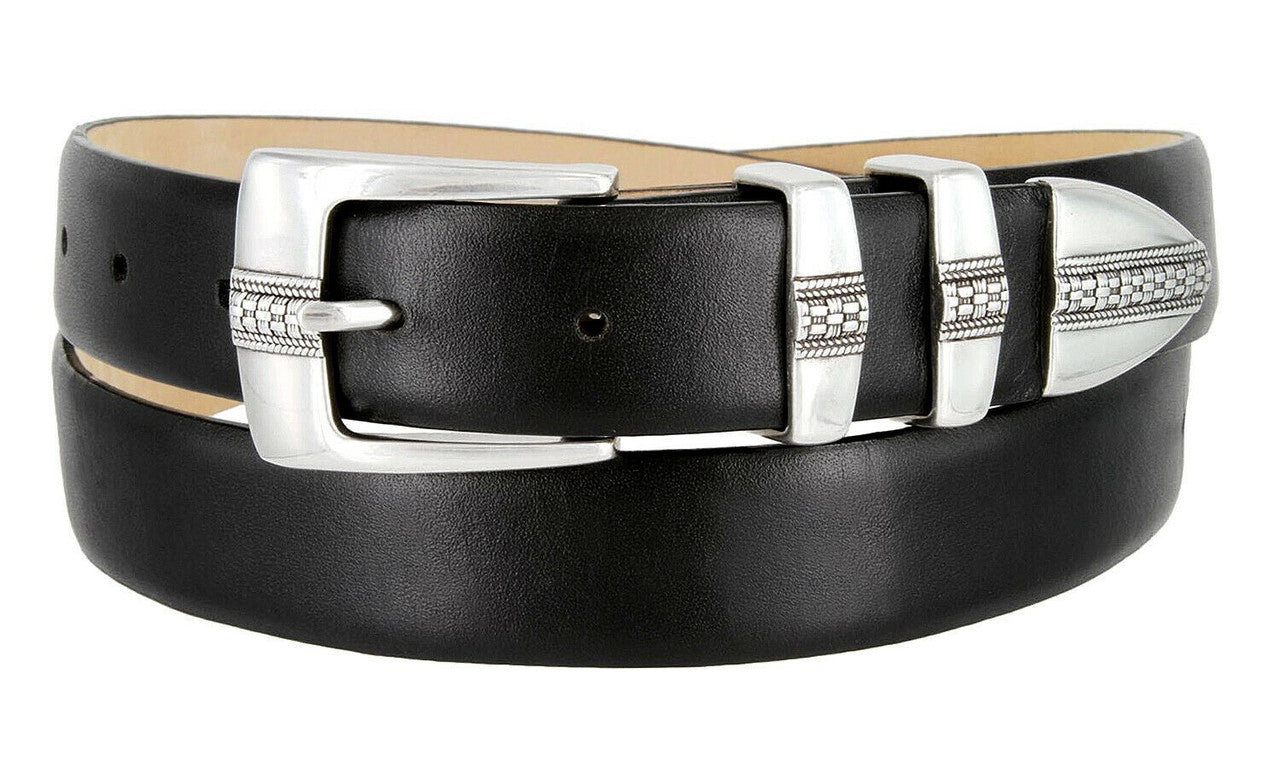 Brandon Genuine Full-Grain Cowhide Leather Designer Golf Dress Belt 1-1/8"(30mm) Wide
