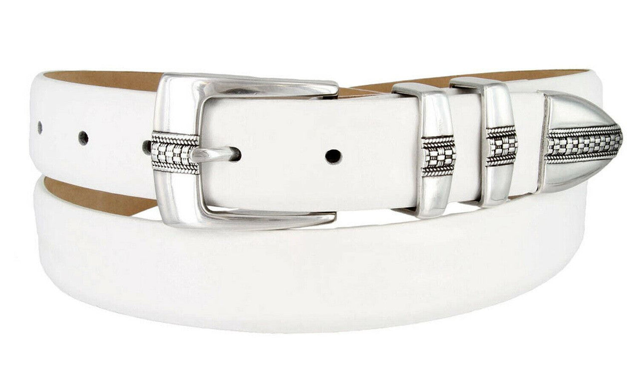 Brandon Genuine Full-Grain Cowhide Leather Designer Golf Dress Belt 1-1/8"(30mm) Wide