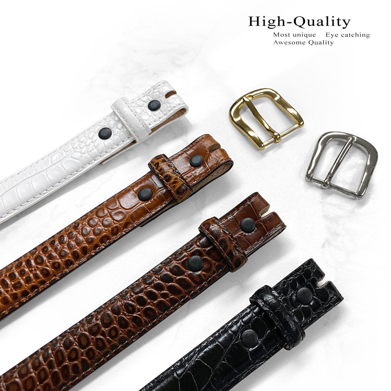 Women's Belt Genuine Full-Grain Cowhide Leather Dress Belt 1"(25mm) Wide