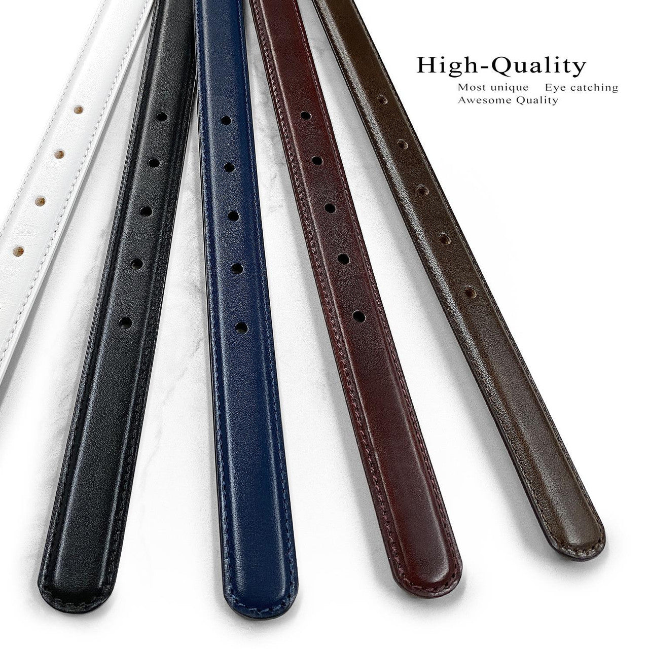 Women's Belt Genuine Full-Grain Cowhide Leather Dress Belt 1"(25mm) Wide