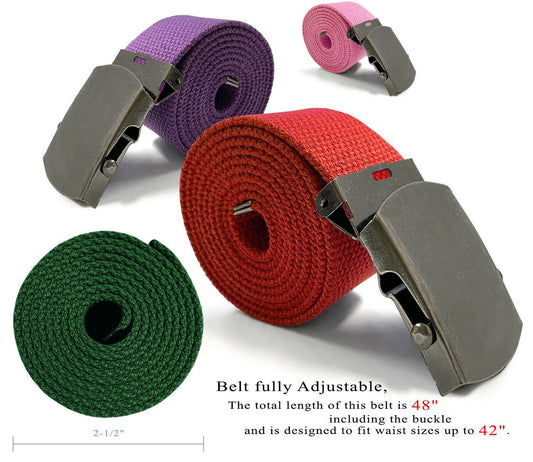 Military Belt Canvas Belt Web Belt Non Leather Belt One Size fits all,  1-1/2"(38mm) Wide