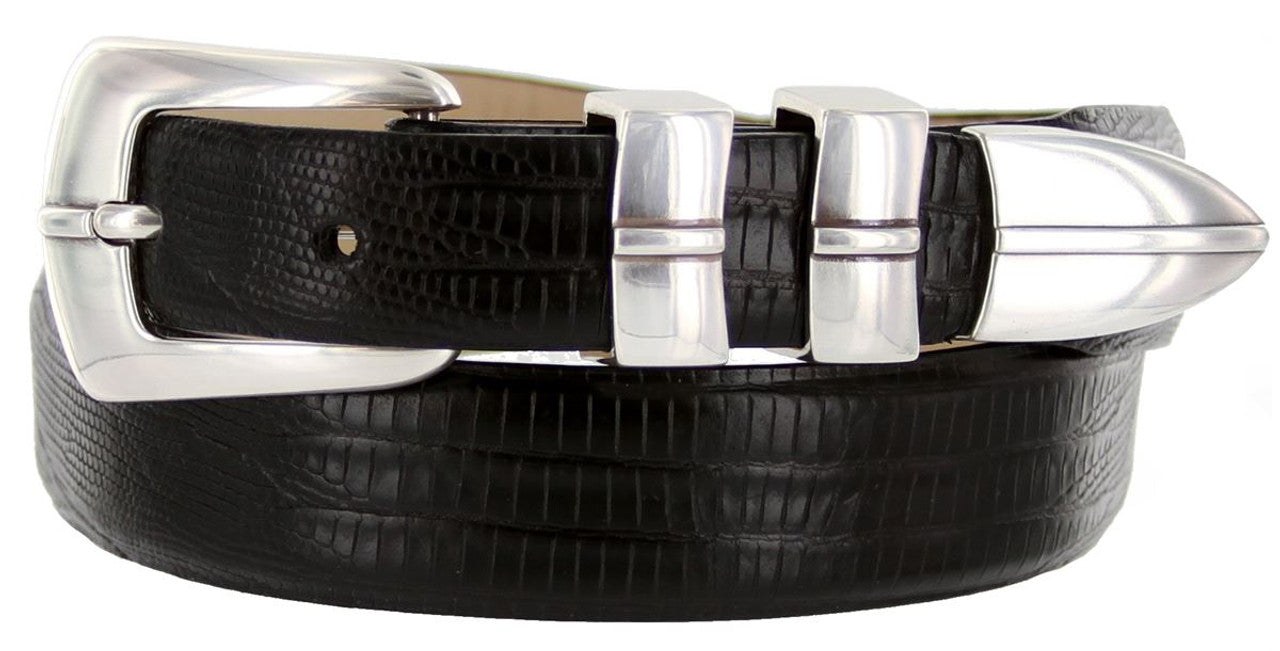 Marin Silver Genuine Full-Grain Cowhide Leather Designer Golf Dress Belt