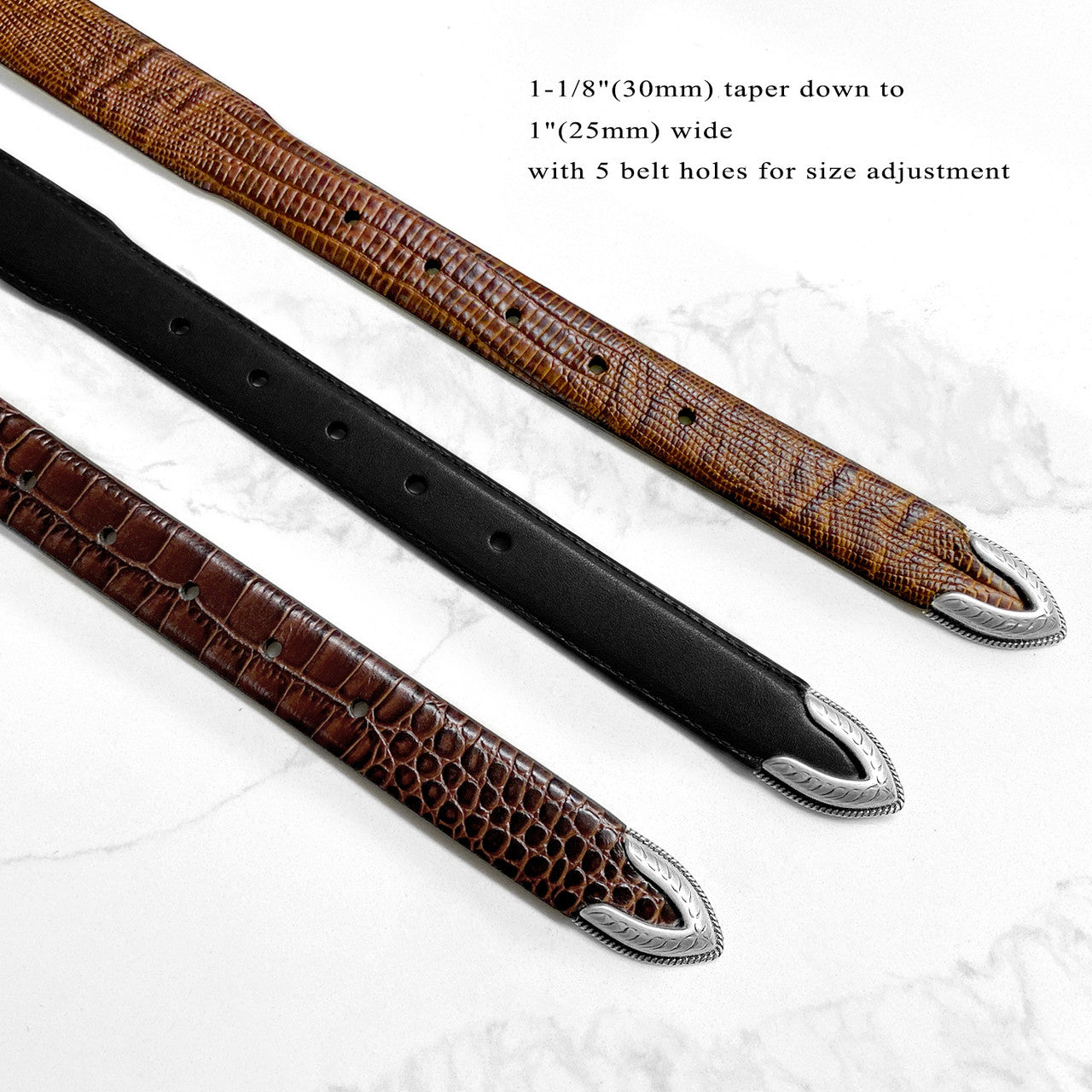 Brenton Genuine Full-Grain Cowhide Leather Designer Golf Dress Belt