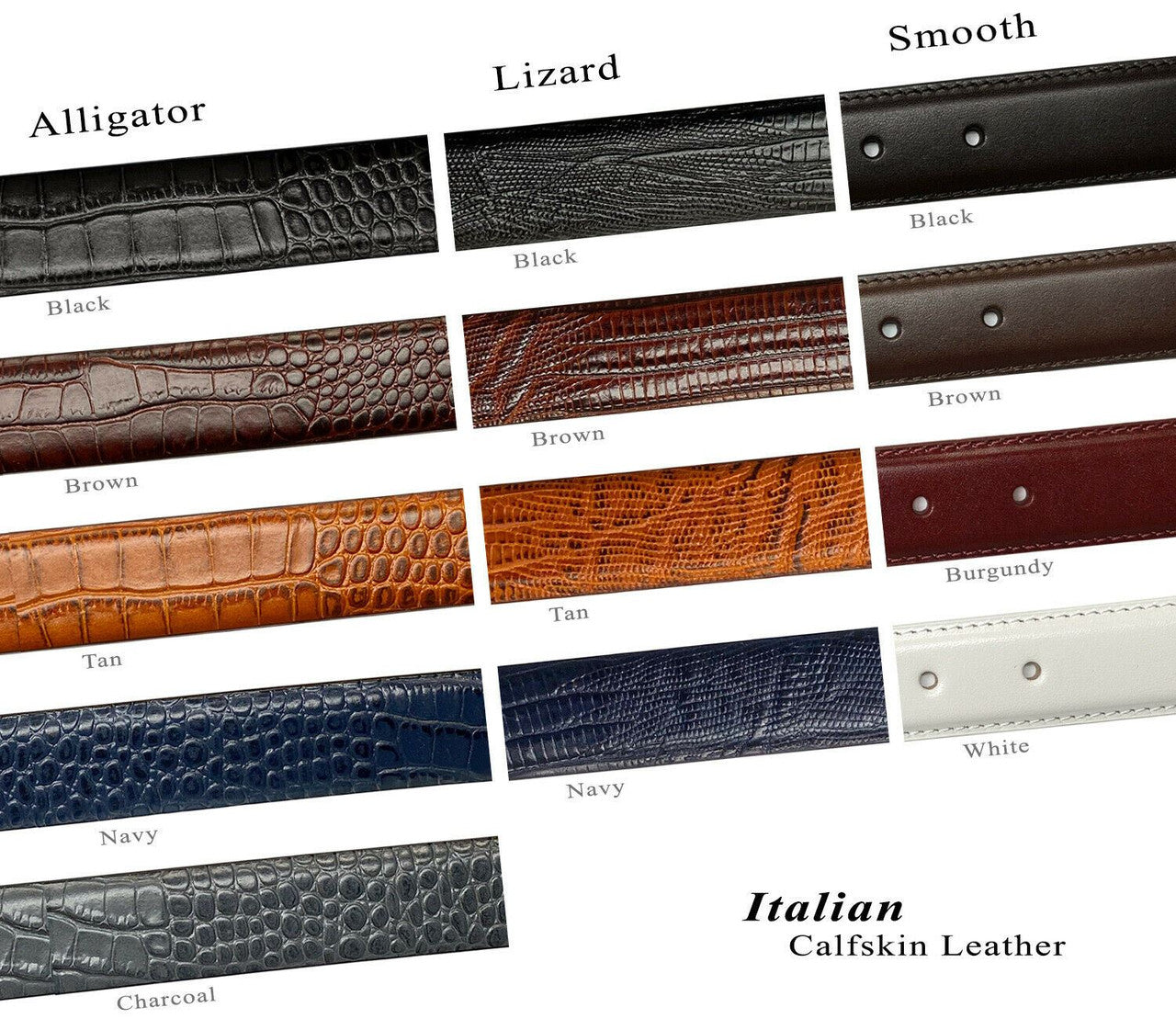 Harbor Genuine Full-Grain Cowhide Leather Designer Golf Dress Belt 1-1/8"(30mm) Wide
