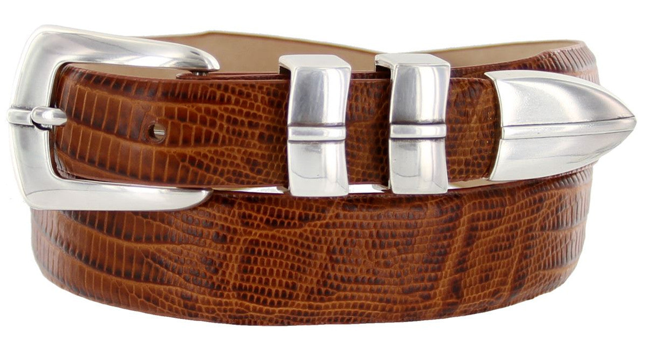 Marin Silver Genuine Full-Grain Cowhide Leather Designer Golf Dress Belt