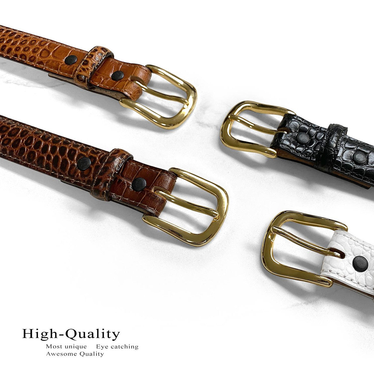 Women's Belt Genuine Full-Grain Cowhide Leather Dress Belt 1"(25mm) Wide