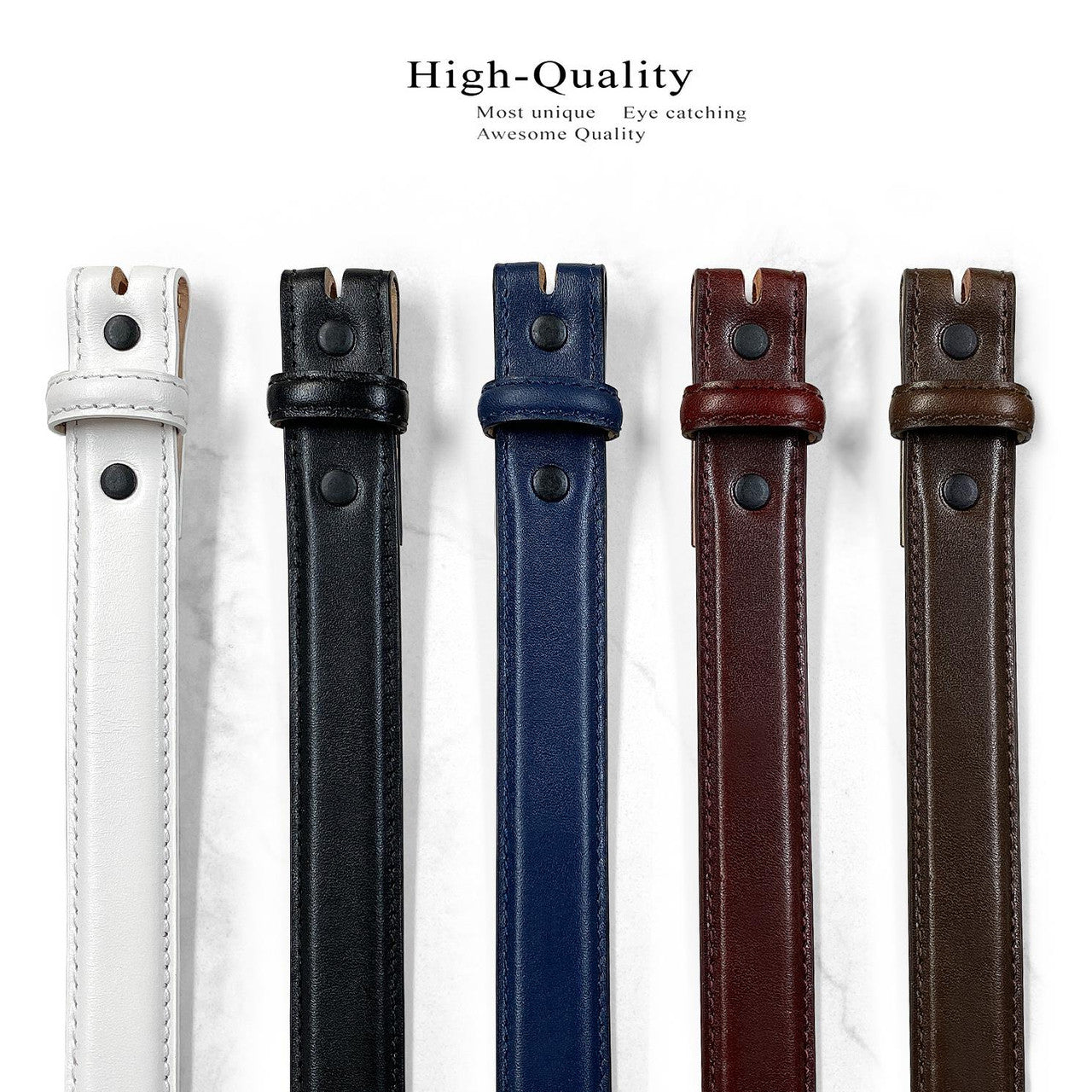 Women's Belt Genuine Full-Grain Cowhide Leather Dress Belt 1"(25mm) Wide