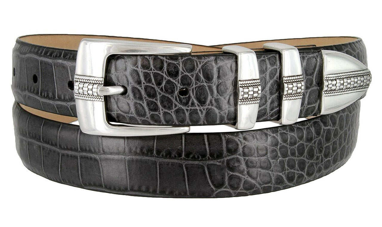 Brandon Genuine Full-Grain Cowhide Leather Designer Golf Dress Belt 1-1/8"(30mm) Wide