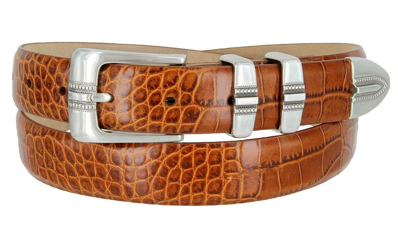 Kaymen Genuine Full-Grain Cowhide Leather Designer Golf Dress Belt 1-1/8"(30mm) Wide