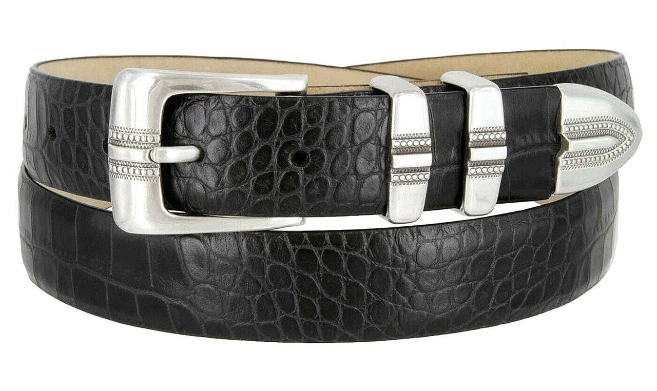 Kaymen Genuine Full-Grain Cowhide Leather Designer Golf Dress Belt 1-1/8"(30mm) Wide