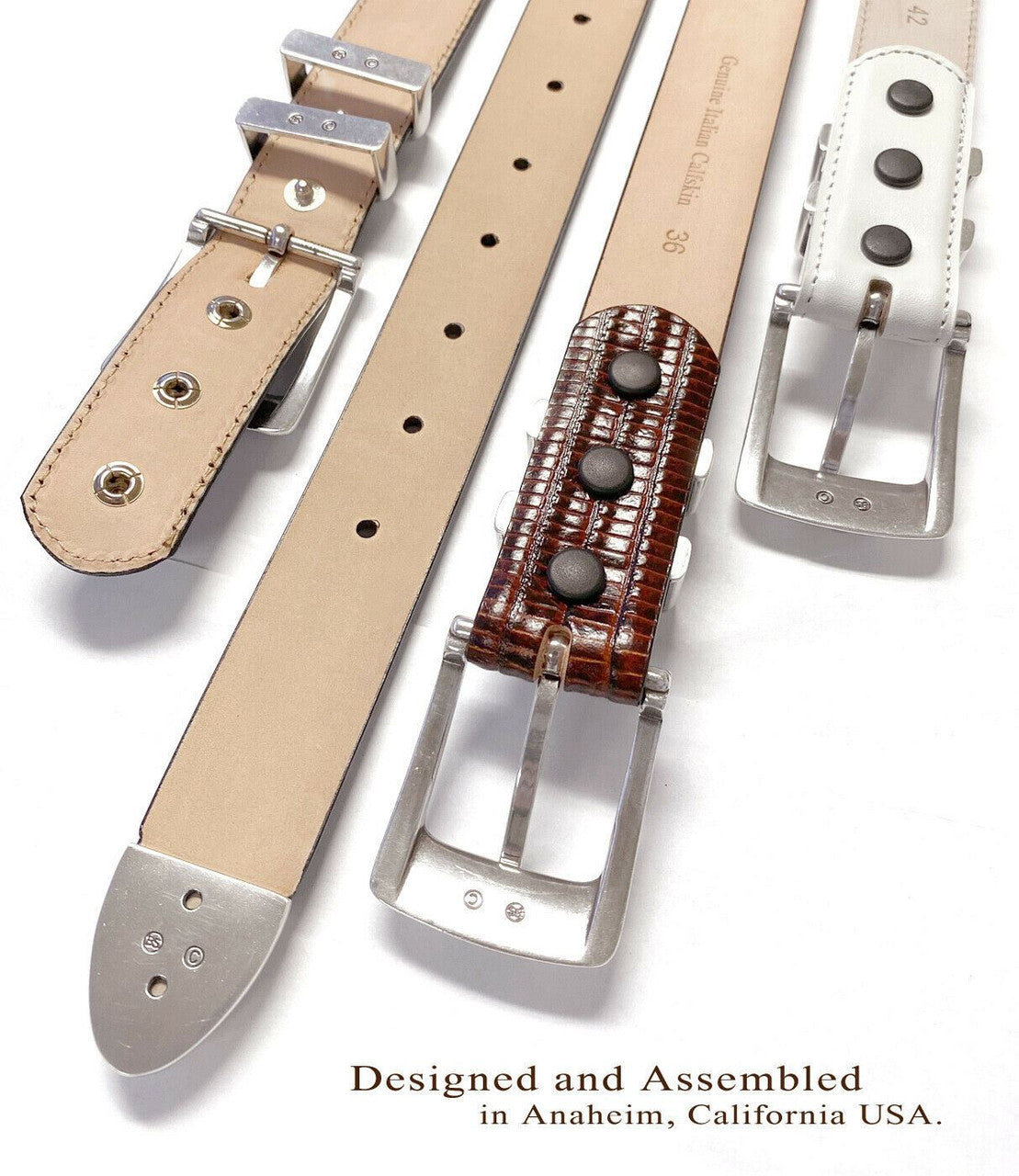 Kaymen Genuine Full-Grain Cowhide Leather Designer Golf Dress Belt 1-1/8"(30mm) Wide